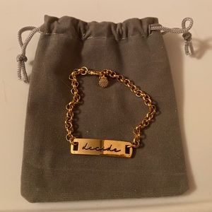 Brand new LENNY & EVA gold tone DECIDE bracelet